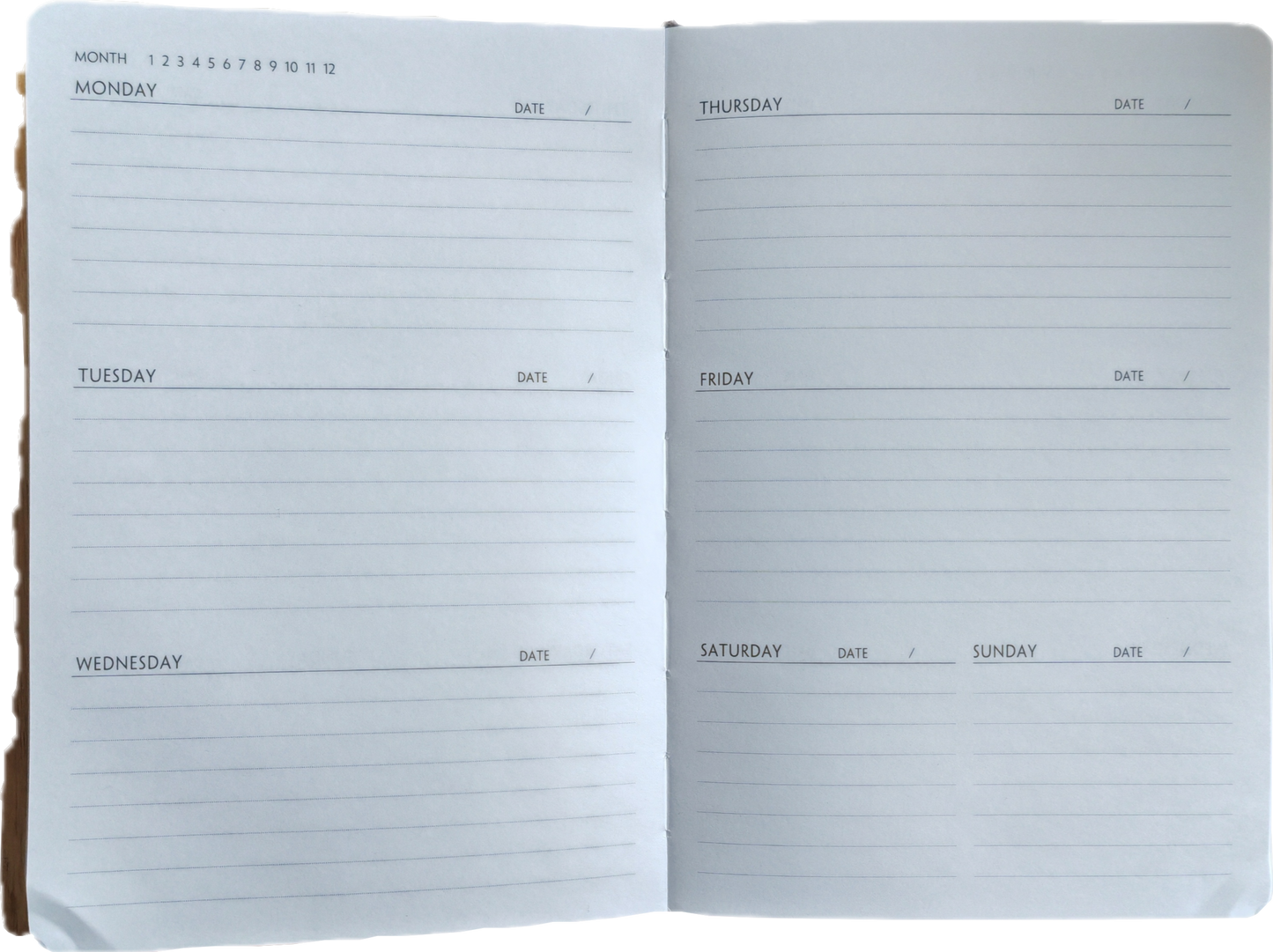 Datumloze planner Zon & Maan