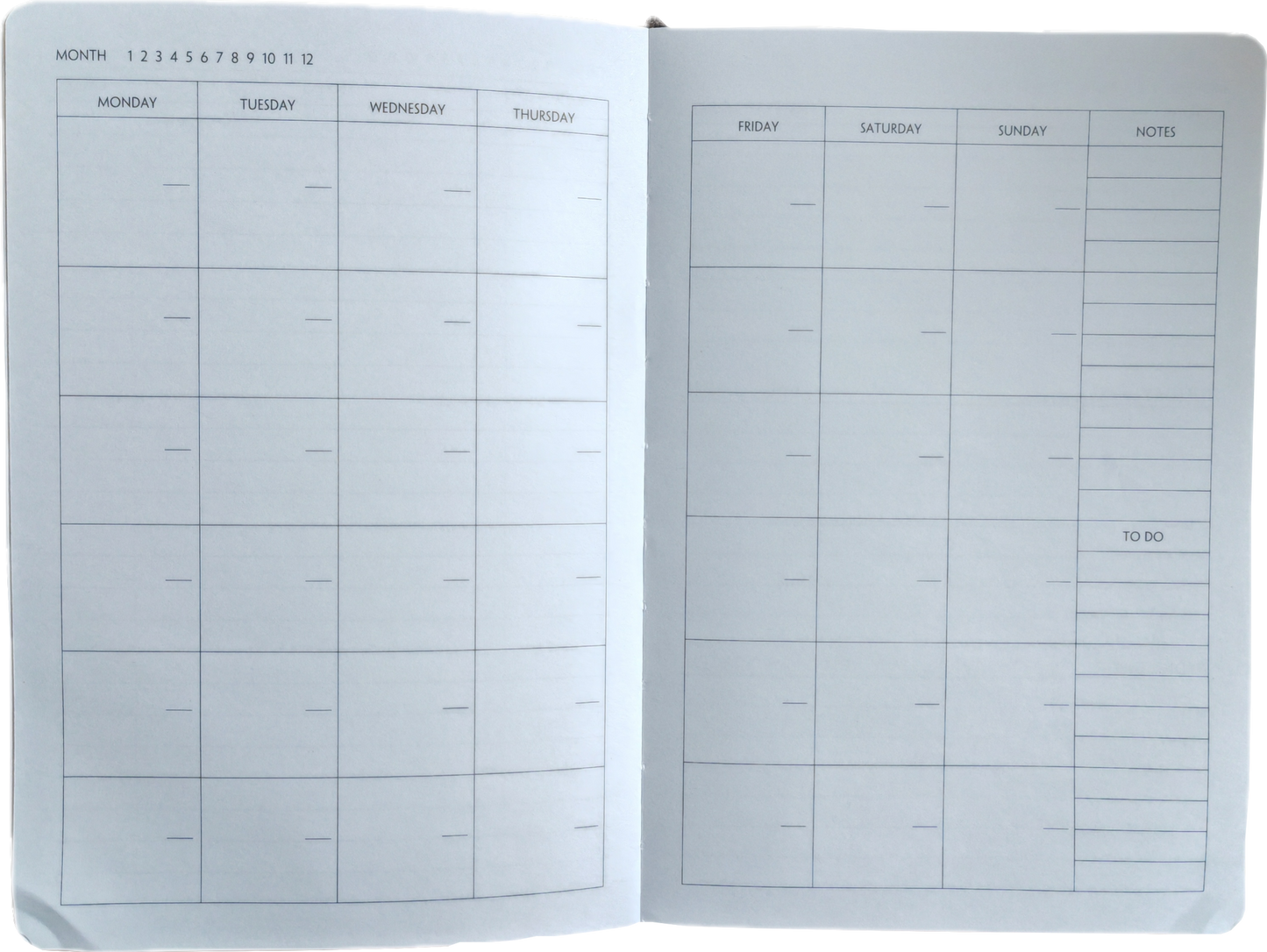 Datumloze planner Zon & Maan